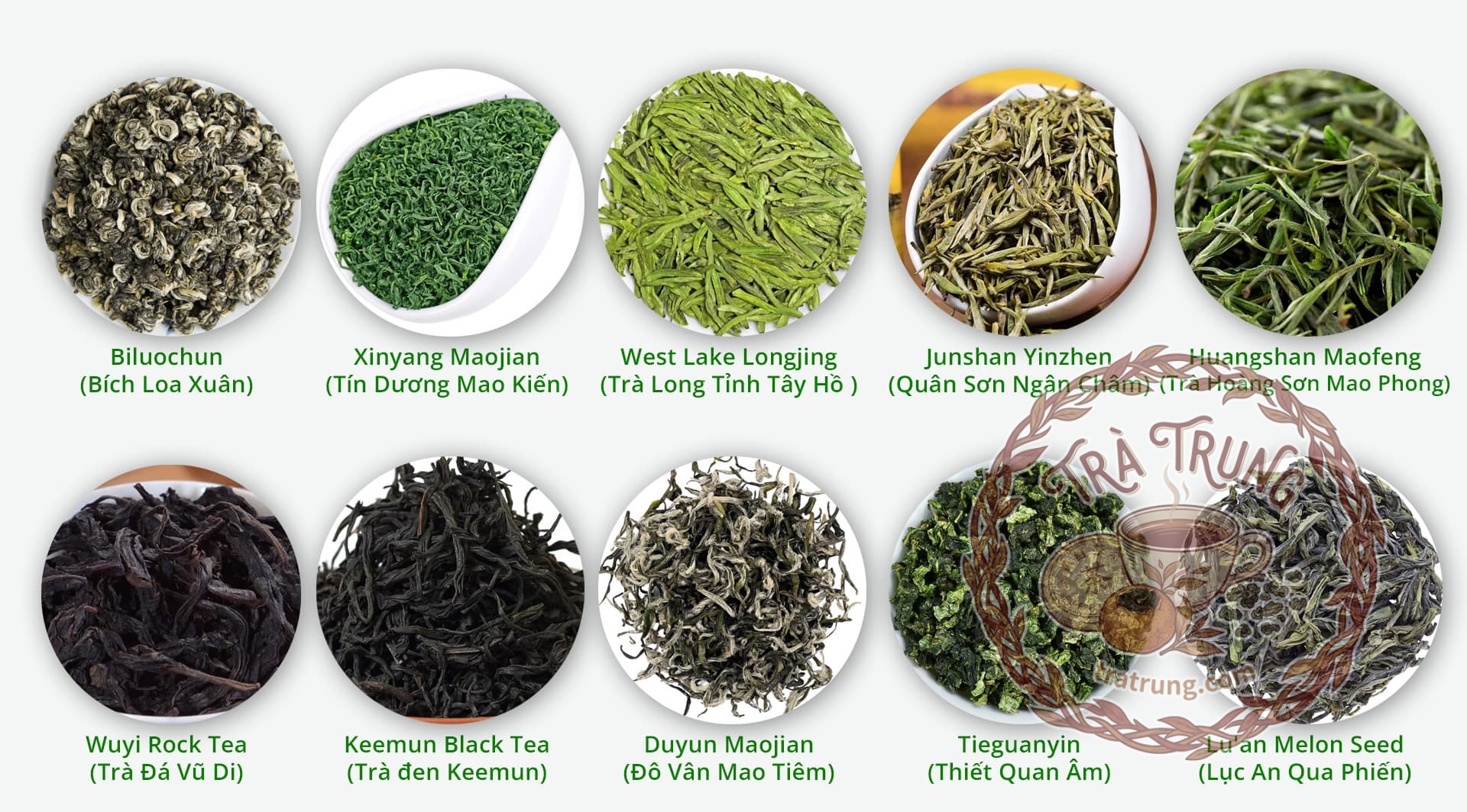 Thập Đại Danh Trà Trung Hoa - Những loại trà ngon nhất của Trung Quốc