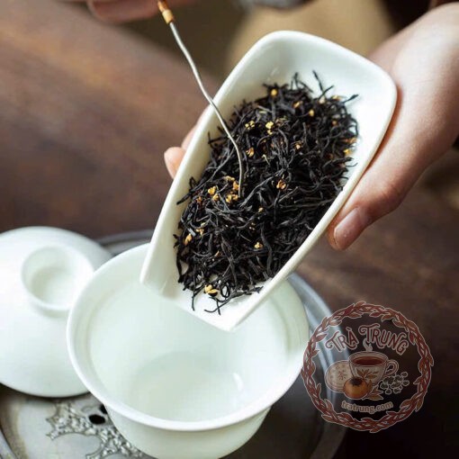 Cánh hồng trà quế hoa khô ướp hương hoa quế tươi tự nhiên