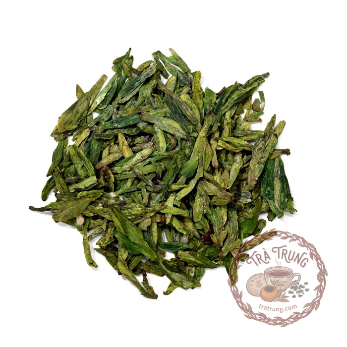Cánh trà long tỉnh tây hồ khô dẹt xanh ngọc bích