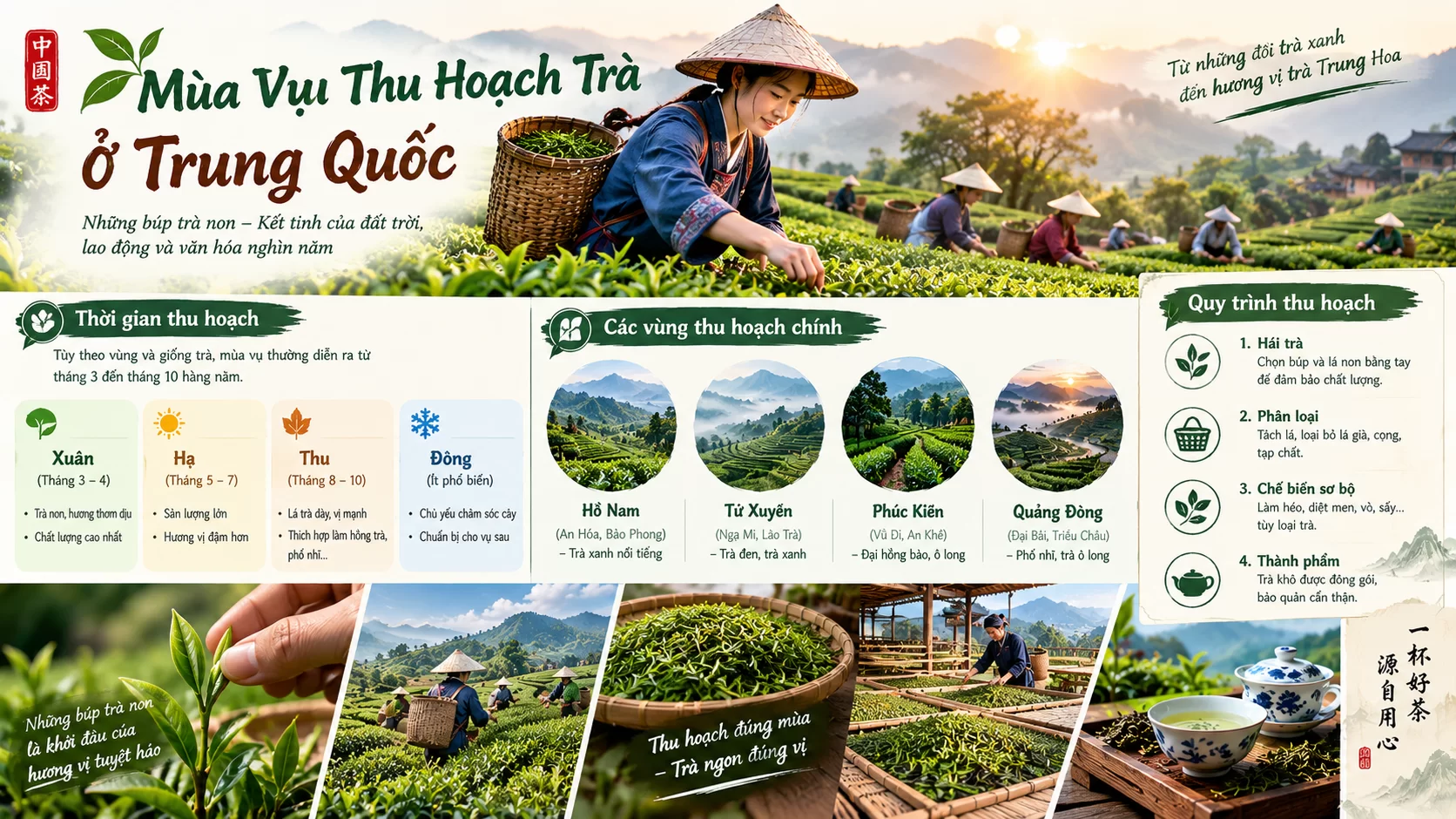 Mùa Vụ Thu Hoạch Trà Ở Trung Quốc: Trà Tiền Minh Và Vũ Tiền Là Gì? Mùa Vụ Thu Hoạch Trà Ở Trung Quốc: Trà Tiền Minh Và Vũ Tiền Là Gì?